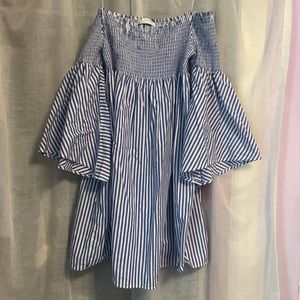 Off the shoulder baby doll dress